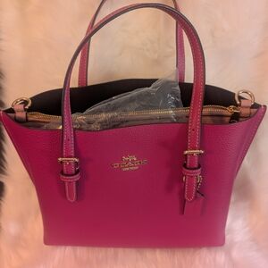 Coach Fuchsia Leather Tote